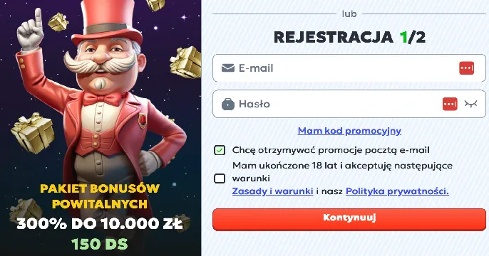 Megarich Casino login